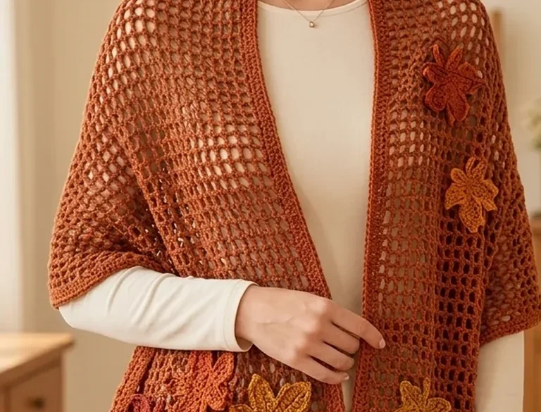 Rust Maple Leaf Wrap Crochet Pattern: 12 Ideas