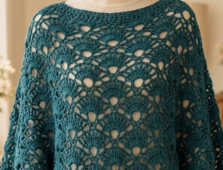Peacock Fan Poncho Crochet Pattern: 10 Ideas