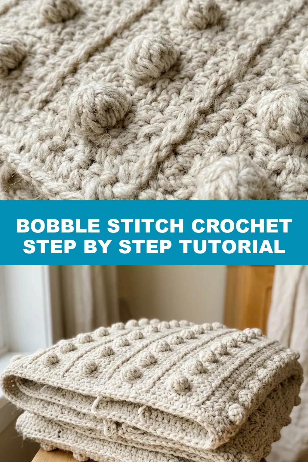 Bobble stitch crochet pattern step by step